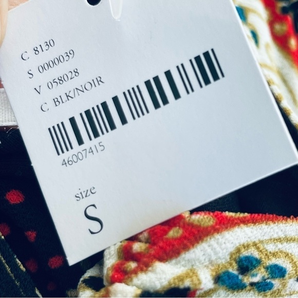 ✌️OUT✌️FREE PEOPLE Boho Mini Dress Long Sleeve vneck small Nwt - Picture 3 of 10